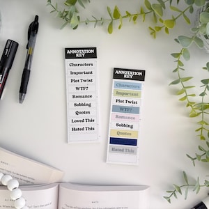 Anmerkungsschlüssel Notizblock (25 Seiten) | Anleitung zum Kommentieren von Büchern, Geschenken für Leseratten, perfekt für Fantasy-, Romantik- und Thrillerbücher
