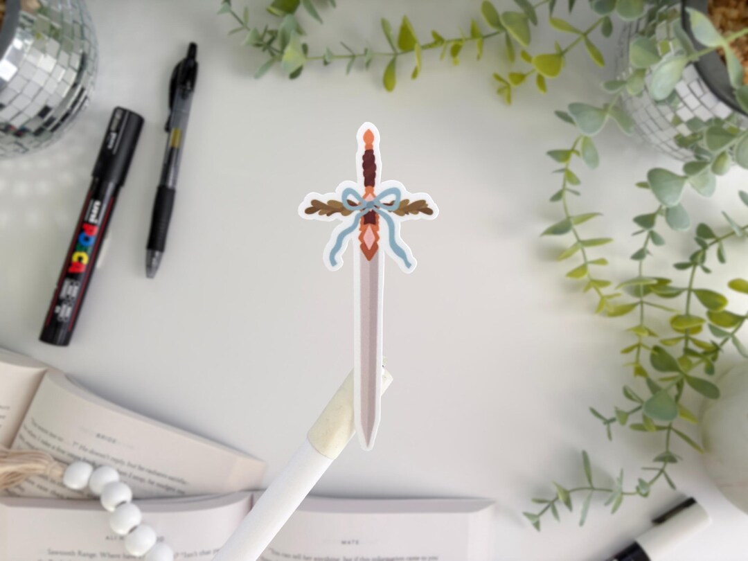 Magic Sword Sticker Girly Fantasy Sword Sticker | Medieval Themed Matte Weatherproof Decal ...