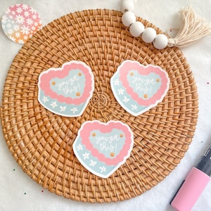 You Got This Cake Sticker | Trendy Heart Cake, Cute and Girly Gifts for Her, Positive and Motivational Decals, Waterproof Stickers