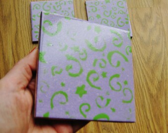 Handpainted 3 backsplash purple tile, Green spiral on purple, Purple  bathroom tile, Green kitchen tile   # 7