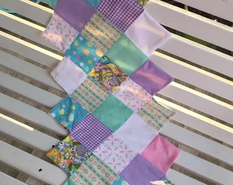 Quilted Cotton Easter Pastel Spring Table Runner 39" x 14"