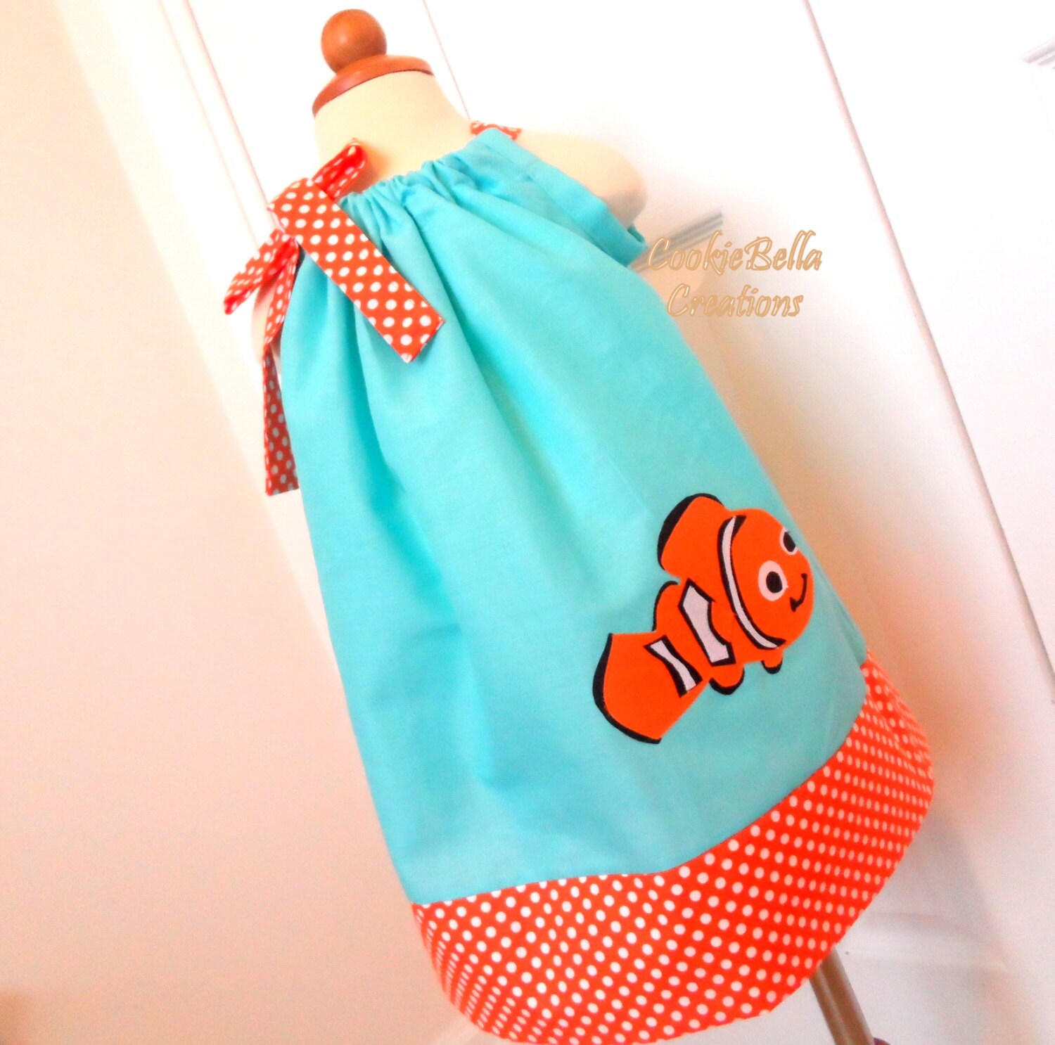 Finding Nemo Clown Fish Pillowcase Dress 6m4T