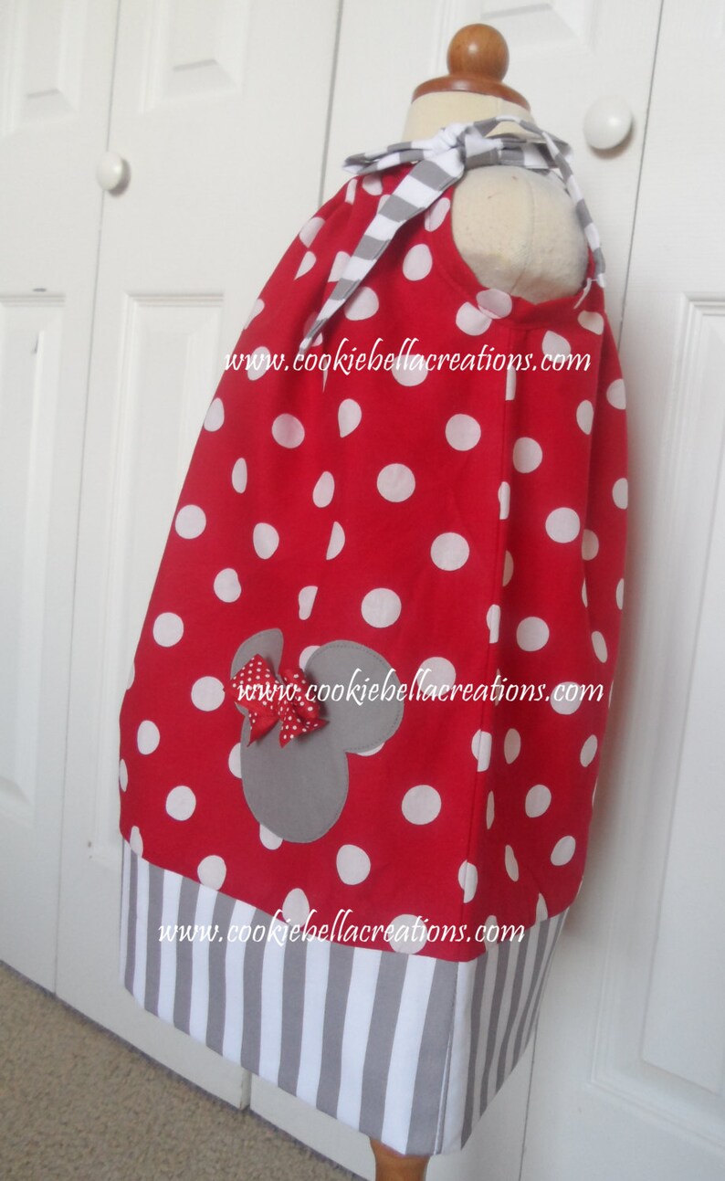Minnie Mouse Red & Gray Polka Dot Pillowcase Dress Etsy