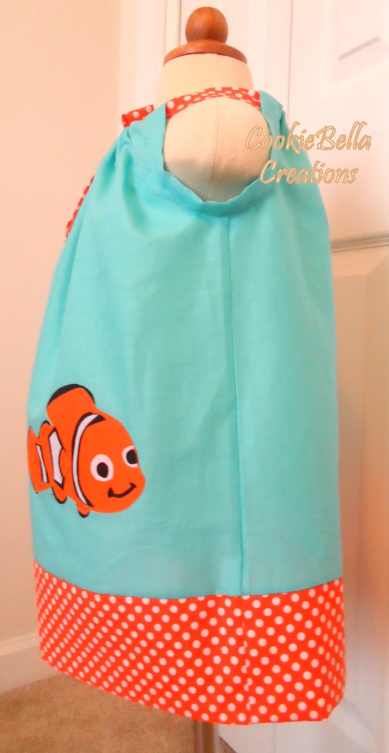 Finding Nemo Clown Fish Pillowcase Dress 6m4t Etsy