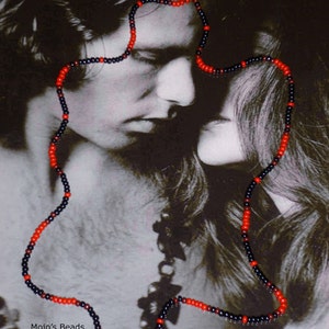 Jimbo Noir Red Jim Morrison Doors Young Lion Cobra Photo Shoot Collier de perles image 1