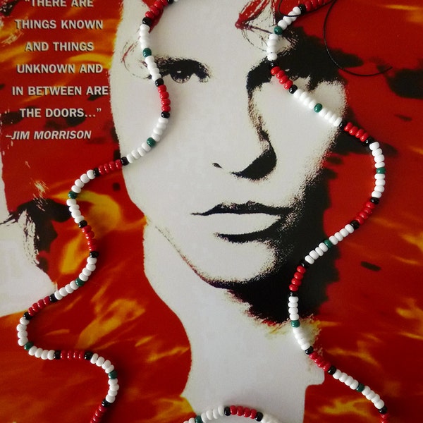Doors The Movie 1991 Collar de cuentas de amor réplica Val Kilmer como Jim Morrison