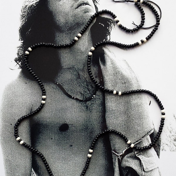 Jimbo Glass Leopard Jim Morrison the Doors 1967 Collar de cuentas de amor
