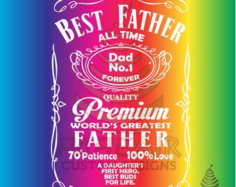 Best Father SVG, No.1 Dad, Hero Daughter Gift (Digital Download)