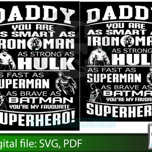 パパのスーパーヒーロー - スーパーヒーローシャツ、父の日PDF、パパのスーパーヒーローSVG、私のお気に入り、お父さんへのプレゼント。クリカットとシルエット用
