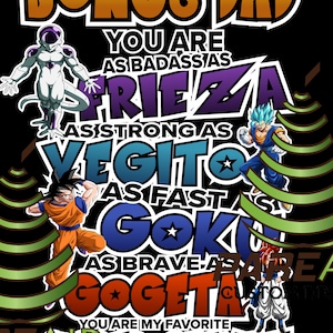 Pai bônus favorito Dragon Ball Z inspirou MEU design de camiseta favorita ou de aniversário. Dia dos Pais Arquivo digital em PDF para sublimação.