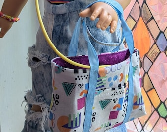 Totally 80s tote for 18" dolls