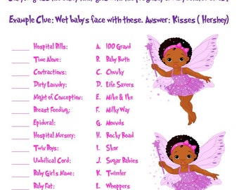 Name That Candy Princess Themed Baby Shower Game