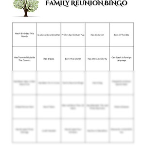 Family Reunion Game, Family Reunion Idea, Family Reunion Activity Fun 4-Pack Bundle