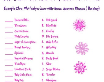 Pink Snowflakes: Name That Candy Game