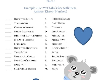 Bear Themed Name that Candy Game