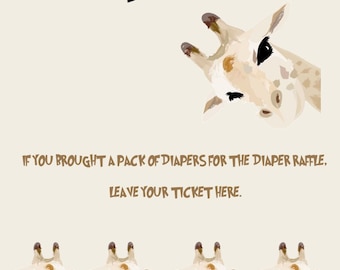 Diaper Raffle Tickets & Sign