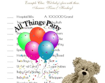 Name That Candy Teddy Bear Themed Baby Shower Game