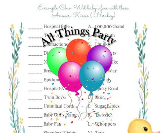 Name That Candy Rubber Duck Themed Baby Shower Game