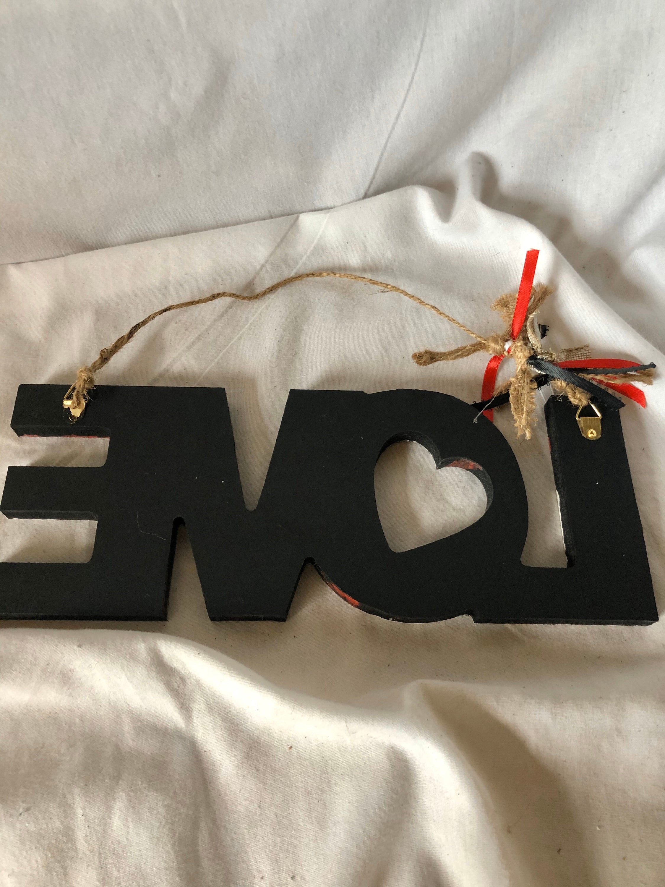 Love Home Decor Wall Hanging Wood Love Sign Wall Art Acrylic Etsy