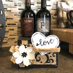 Love Sign Wood Block Decor, Rustic Farmhouse Home Decor, Gift Idea for Her
