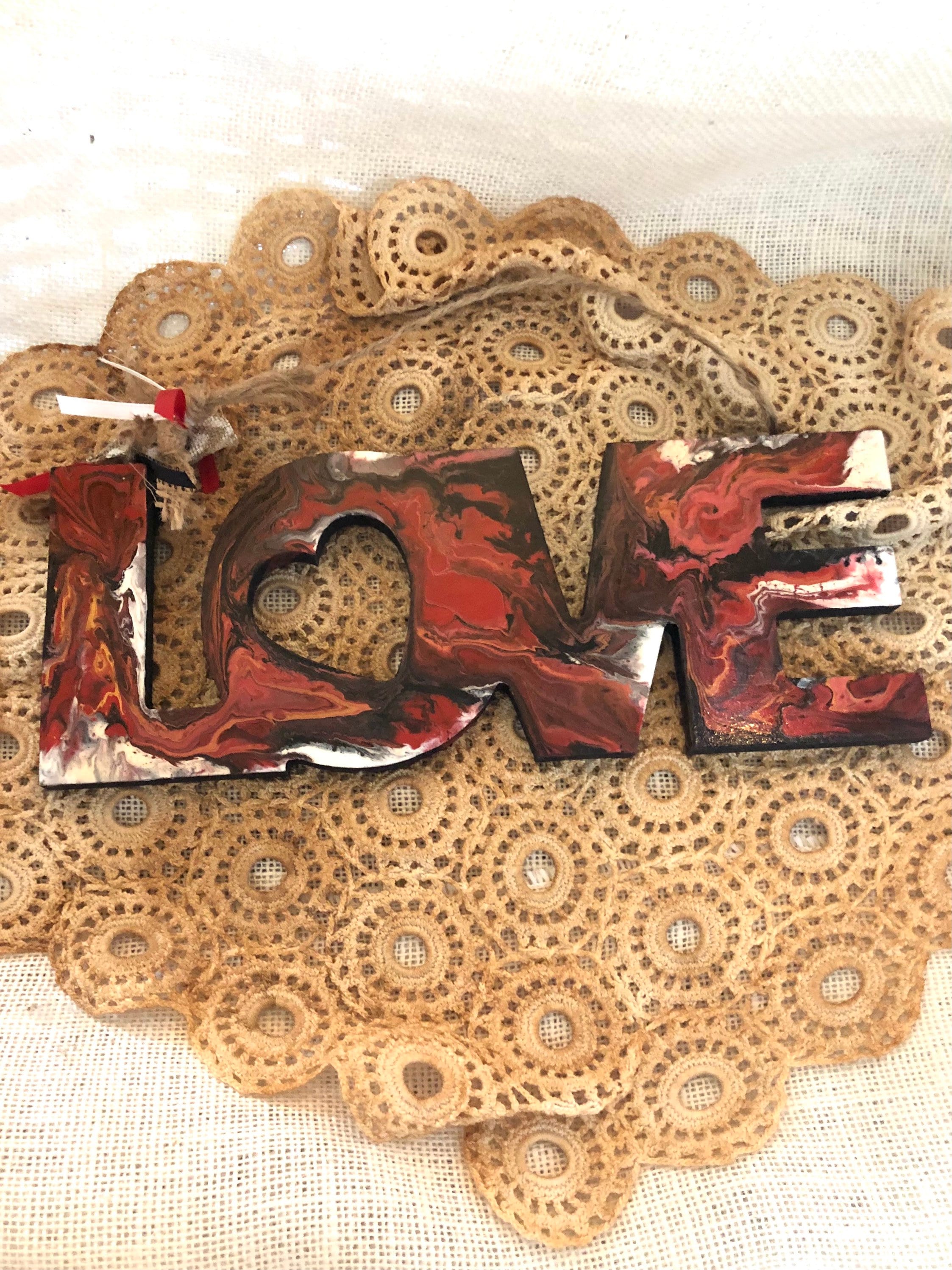 Love Home Decor Wall Hanging Wood Love Sign Wall Art Acrylic Etsy