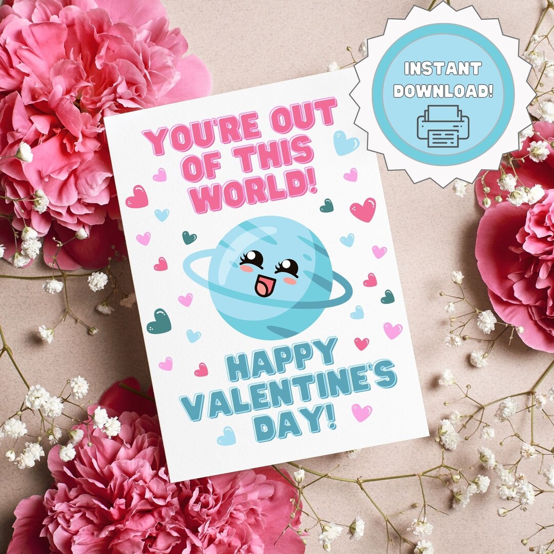 Printable Valentine's Day Card, Printable Kawaii Card, Printable Outta ...