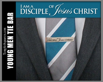 I Am a Disciple of Jesus Christ Tie Bar YM Young Men 2024 Youth Theme Engraved Stainless Steel Priesthood Preview Christmas Primary