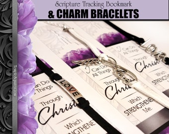 Charm Bracelets & Bookmark Gift Sets I Can Do All Things Through Christ YW Youth 2023 Young Women Theme New Beginning Come Follow Me