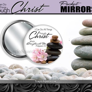 2023 I Can Do All Things Through Christ YW Youth Theme Young Women Pocket Mirror for Relief Society Christmas Gift Birthday Gift Ministering image 4