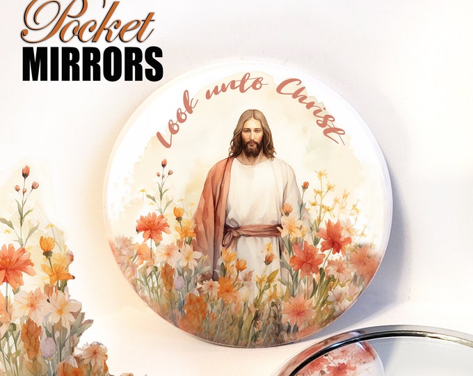 Look unto Christ Pocket Mirror for 2025 YW Youth Theme Young Women for Christmas or Birthday Gifts Ministering Doctrine and Covenants