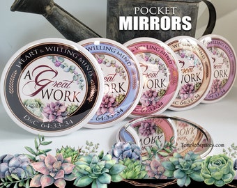 A Great Work 2021 YW Youth Theme Young Women Pocket Mirror for LDS Missionaries Relief Society Christmas Gifts New Beginnings Birthday Gift