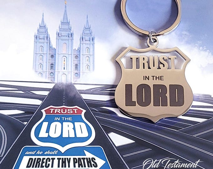 Trust in the Lord Stainless Steel Keyring or Purse Clip Jewelry gifts birthday gift