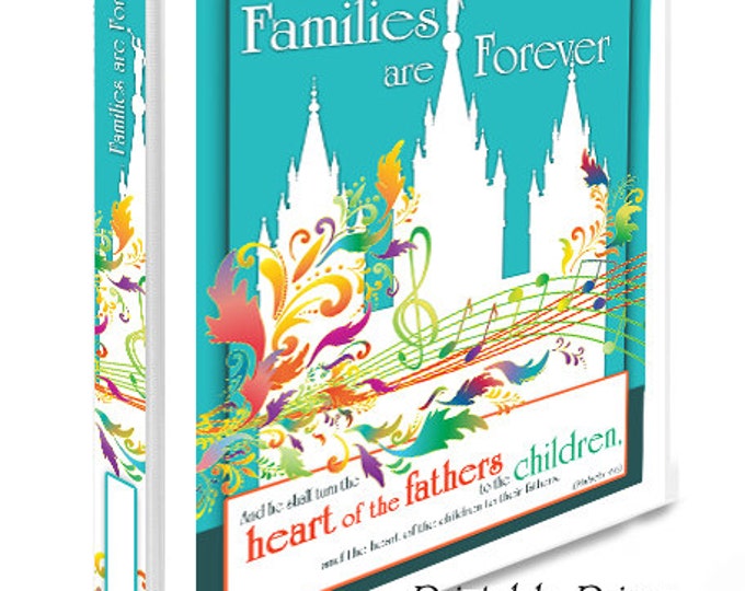 Printable Colorful Primary Binder Covers and Spines LDS Temple Art with Primary 2019 Theme Families are Forever for Presidency and Classes