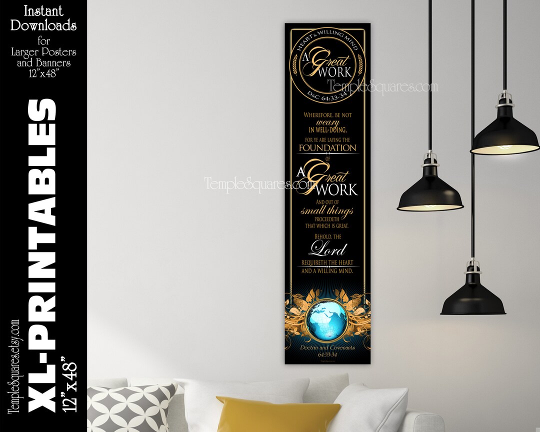 Extra Large DIY Printable Poster A Great Work Instant Download Files D ...