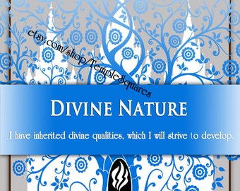 Printable - 3 sizes! LDS Young Women Personal Progress Values "Divine Nature" Art 2014 Instant Download Digital Files
