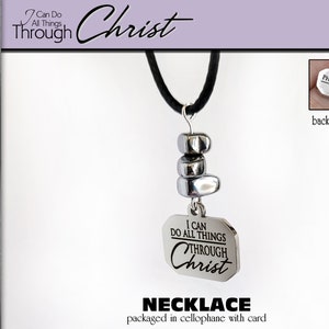 2023 I Can Do All Things Through Christ Stacked Stones Necklaces. YW Young Women Theme Christmas Jewelry Relief Society image 2