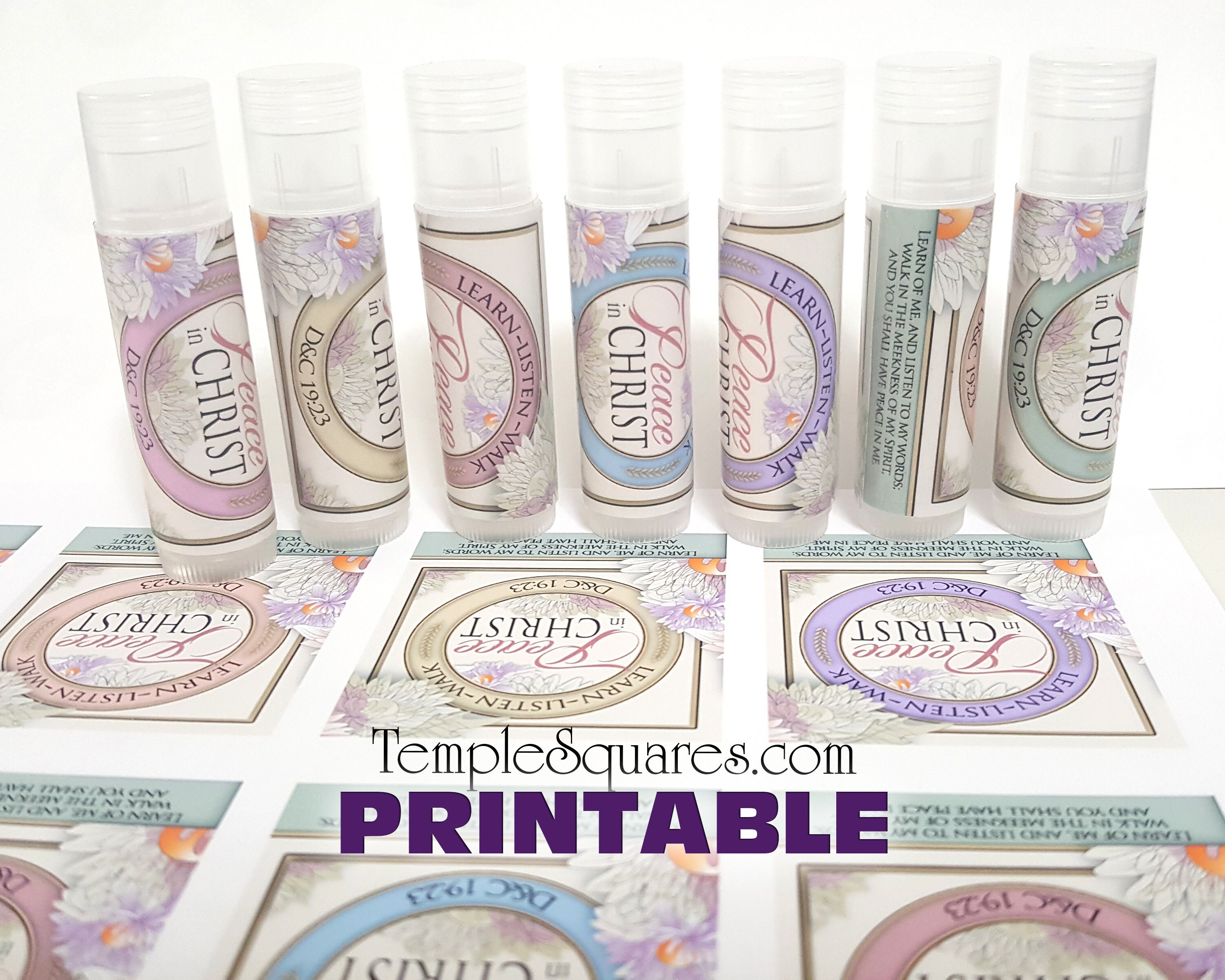 Peace In Christ Printable Chapstick Lip Balm Label YW 2018 Mutual Theme 