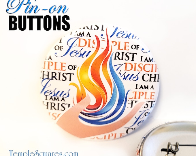 I am a Disciple of Jesus Christ Pin-on Button Badge for 2024 YW Youth Theme Young Women for Christmas or Birthday Gifts Primary LDS