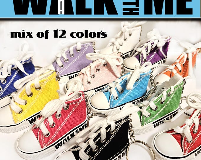 Walk with Me Canvas Shoe Keyrings 2026 Youth Theme YW YM Primary Young Women Young Men Christmas Gifts