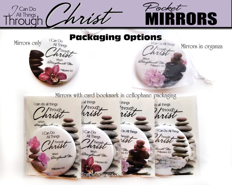 2023 I Can Do All Things Through Christ YW Youth Theme Young Women Pocket Mirror for Relief Society Christmas Gift Birthday Gift Ministering image 7