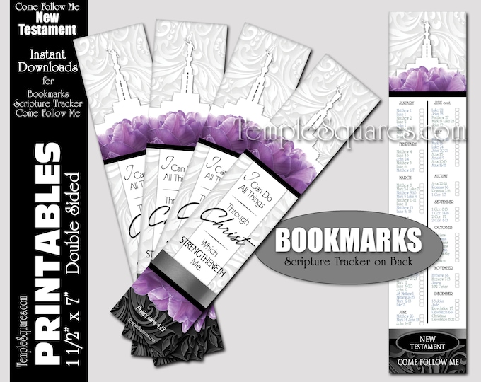 Printable Bookmarks 2023 Youth Theme I Can Do All Things Through Christ Scripture Tracker Come Follow Me YW Young Women New Testament