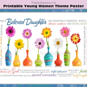 I Am a Beloved Daughter of Heavenly Parents -  YW Young Women Digital File Download Printable Handout Poster or Frameable Artwork LDS