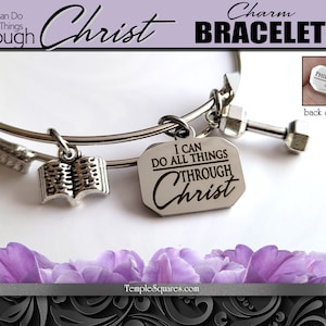 2023 Arrow Charm Bracelet Bangle. I Can Do All Things Through Christ YW Young Women Theme Jewelry Christmas