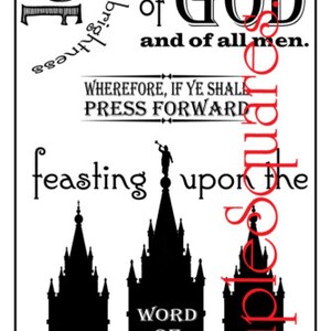 PRINTABLES Bookmarks LDS YW Young Women Chalkboard Subway Art style Press Forward with a Steadfastness in Christ 2 Nephi 31:20 image 2