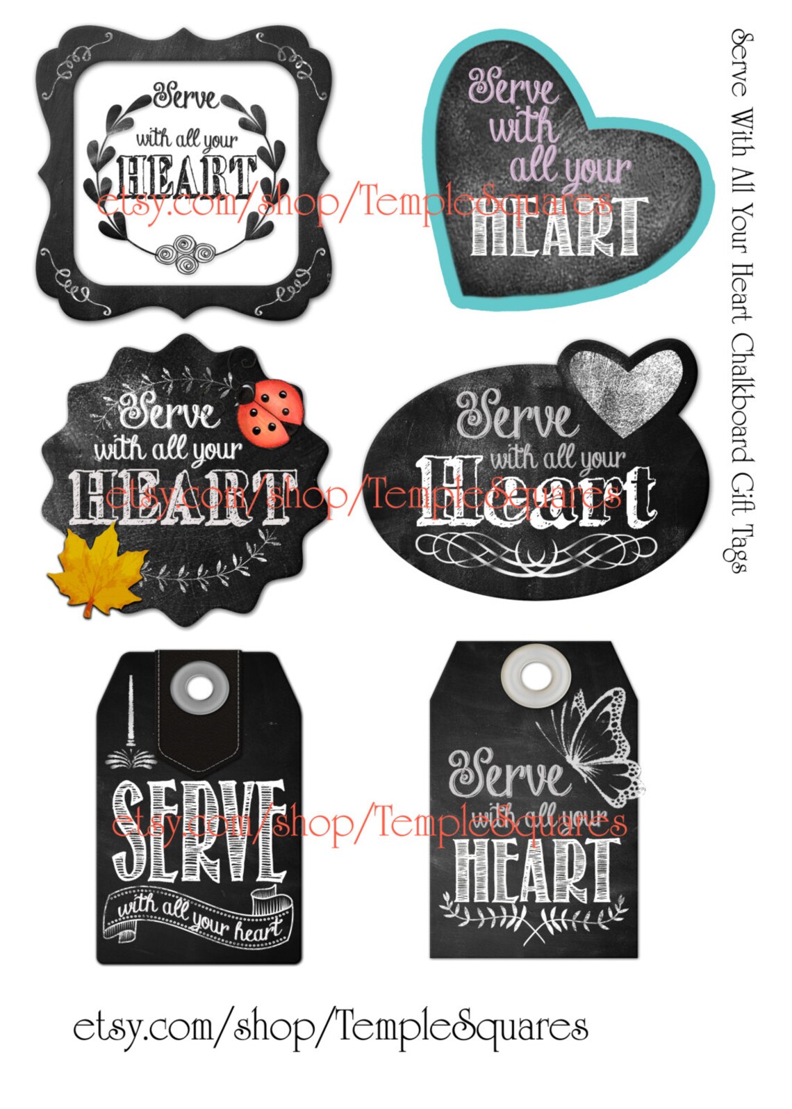 Printable Digital Download Files for Chalkboard Style Gift - Etsy