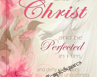 YW Printable LARGE Poster downloadable file. 18"x24"  LDS Art Young Women 2014 Theme "Come Unto Christ" - Floral-