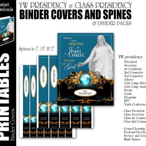 Printable Bundle 2024 YW Presidency Binder Covers and Class ...