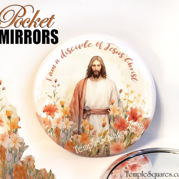 I am a Disciple of Jesus Christ Pocket Mirror for 2024 YW Youth Theme Young Women for Christmas or Birthday Gifts Ministering Book of Mormon