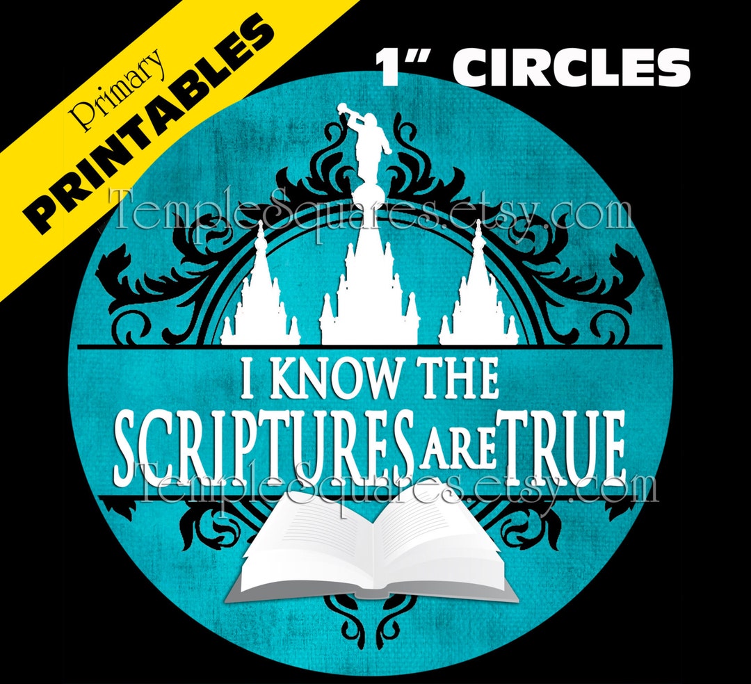 Printable Digital Files. 1" Circles LDS Primary 2016 Theme "i Know the ...