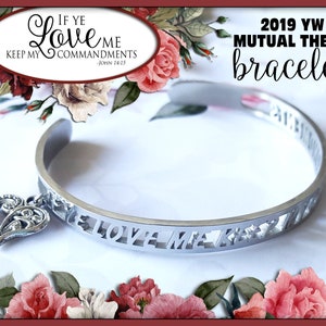 YW 2019 If Ye Love Me Keep My Commandments Charm Bracelet Young Women Jewelry Charms gifts, birthday gift Come Folow Me New Beginnings